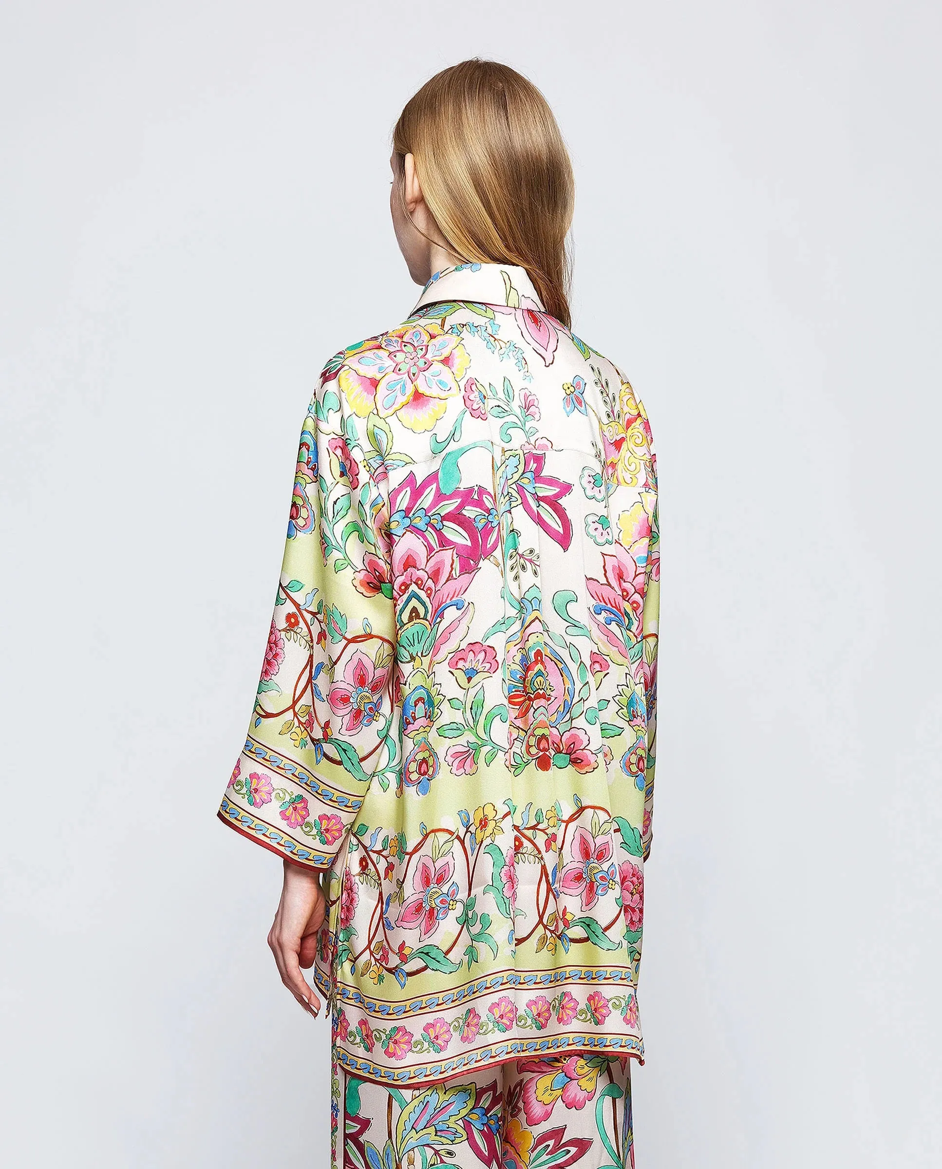 MIRTO 1956 - FLUID BLOUSE MULTICOLOR FLORAL