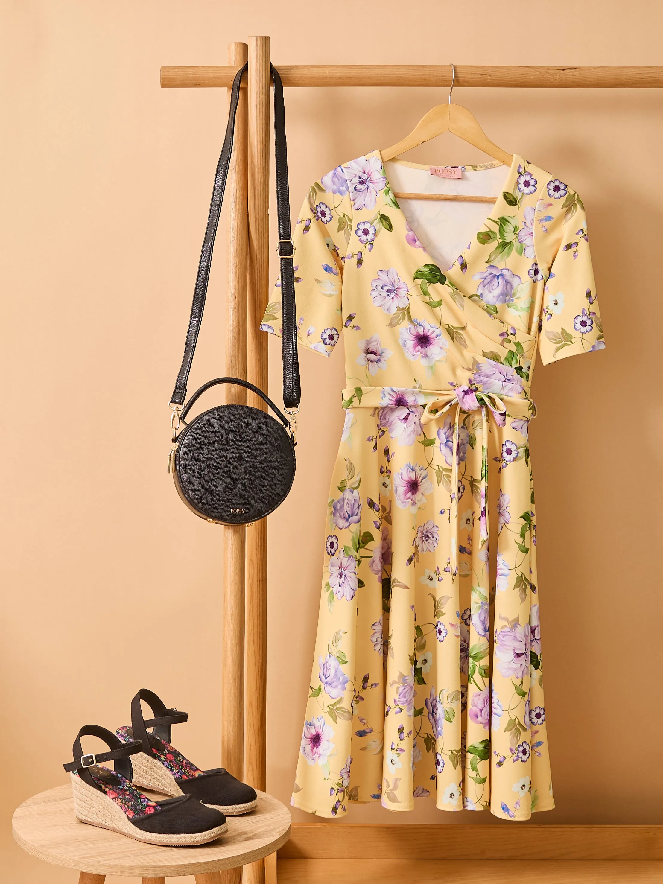 Nancie Lemon Floral Print Swing Dress