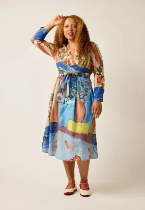 NANCYBIRD - LILY WRAP TIE DRESS - FLORAL HARMONY