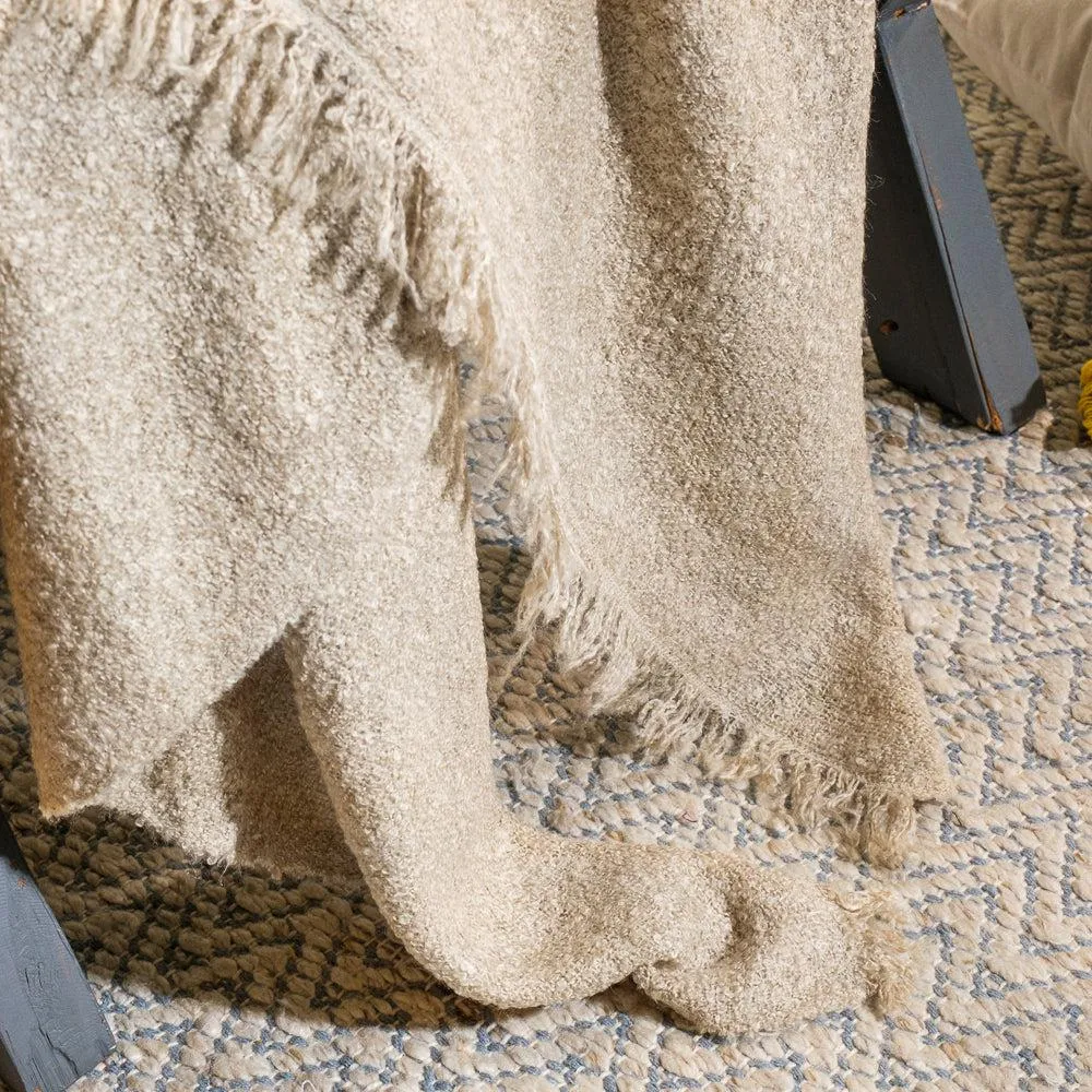 Nest Fringed Throw - Clay