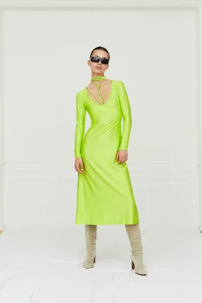 Nikola Dress — Neon Green