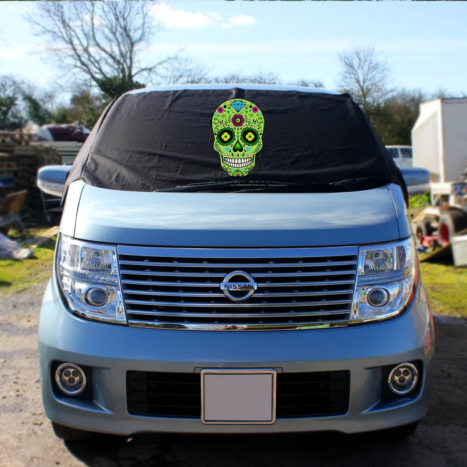 Nissan Elgrand E51 Screen Cover Eyes - Sugar Skull