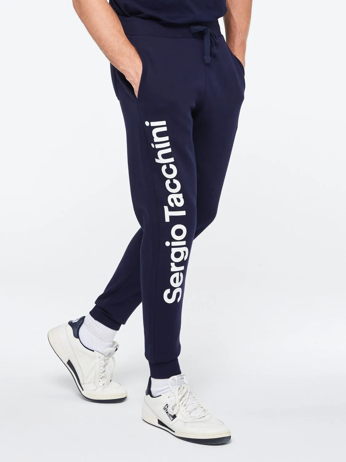 Nizard Sweatpants-Navy/White