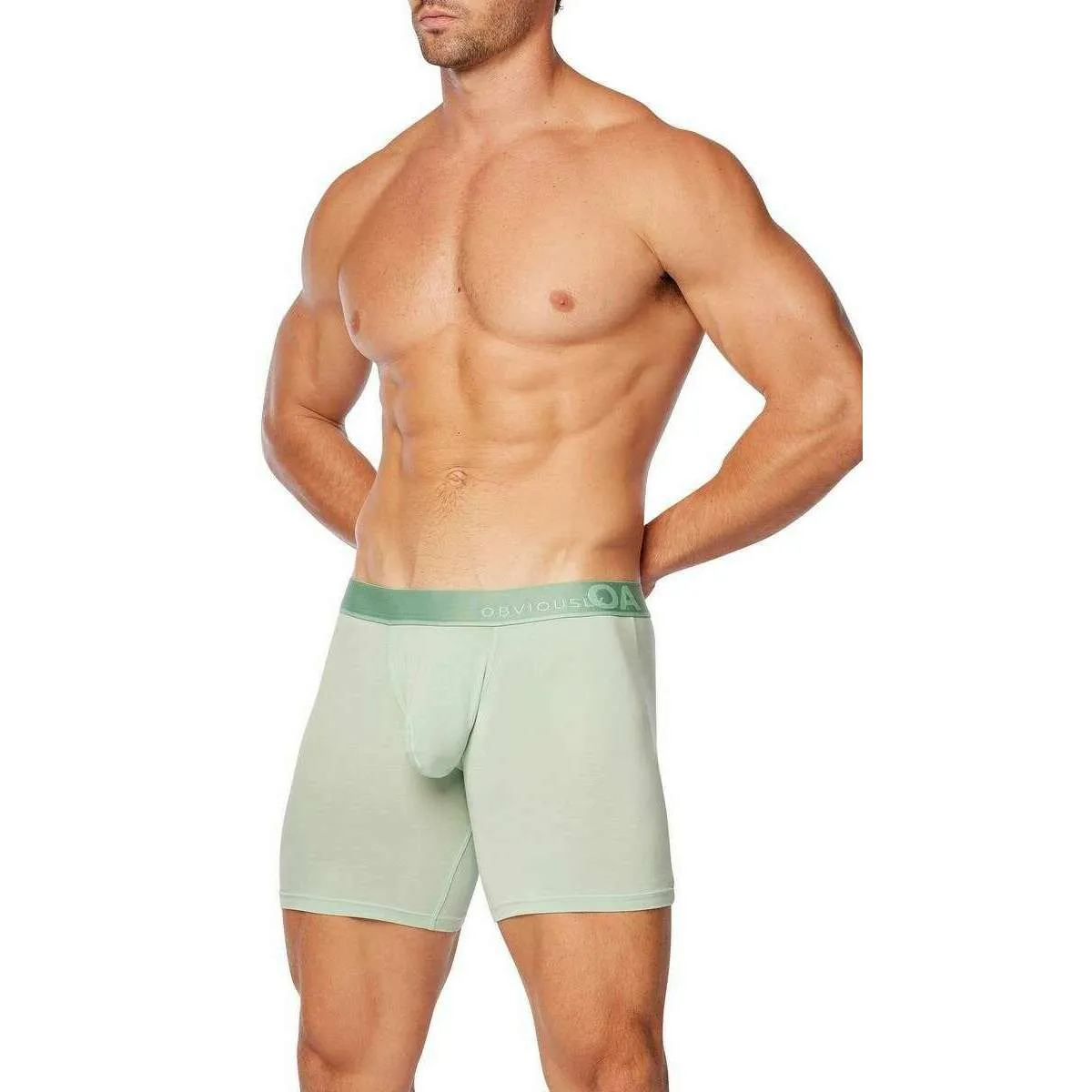 Obviously PrimeMan Boxer Brief 6inch Leg - Mint Green