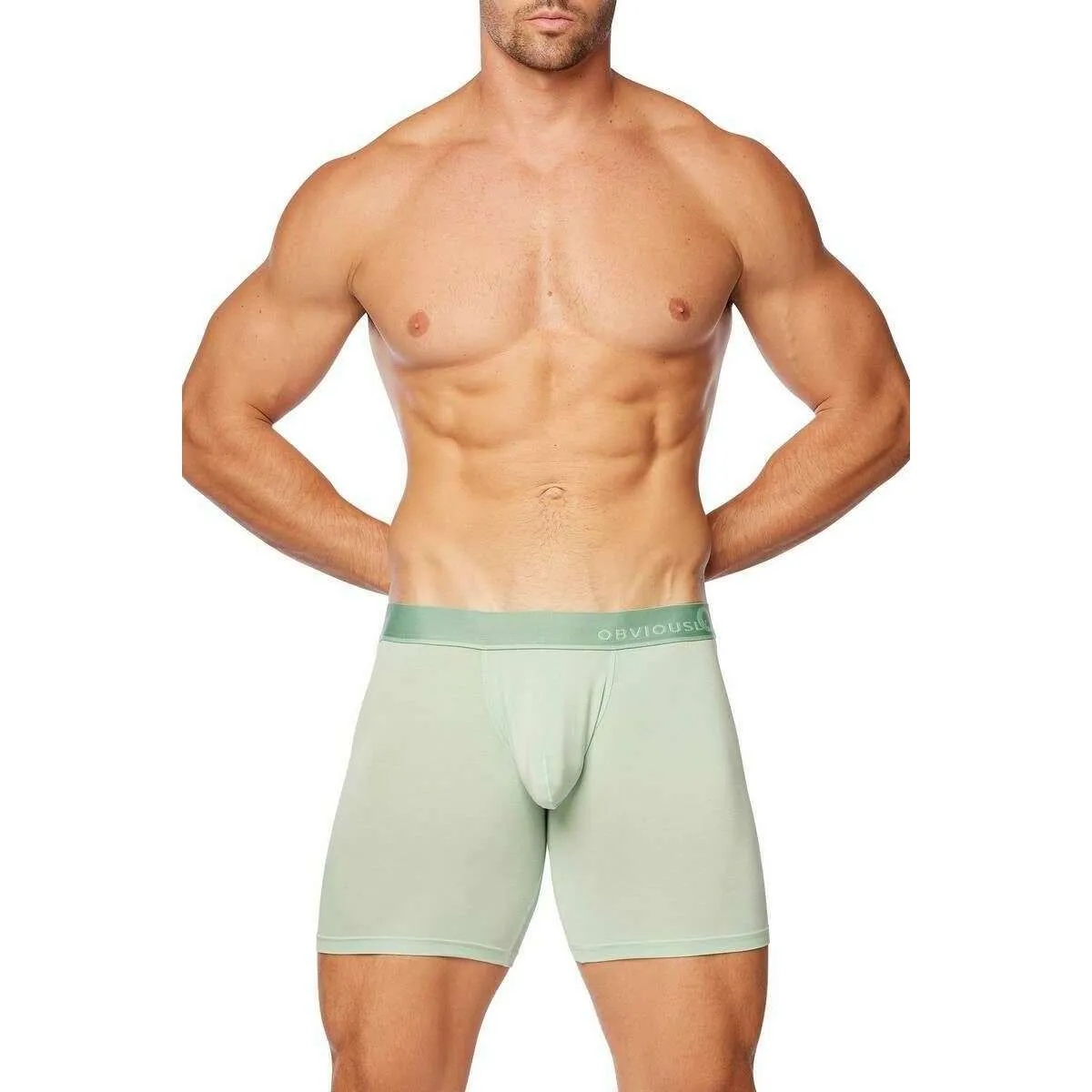 Obviously PrimeMan Boxer Brief 6inch Leg - Mint Green