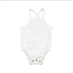 Organic Criss-Cross Bodysuit - White