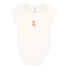 Organic Unisex Baby Clothing Embroidered Bodysuit ' Bunny'