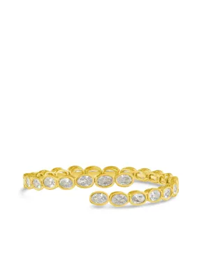 Oval CZ Wrap Bracelet