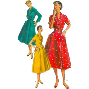 PDF - Vintage 1950s Pattern – Wrap-Around Tie Dress, Handy Pockets -  Bust 36” (91.4cm) - Instantly  Print at Home