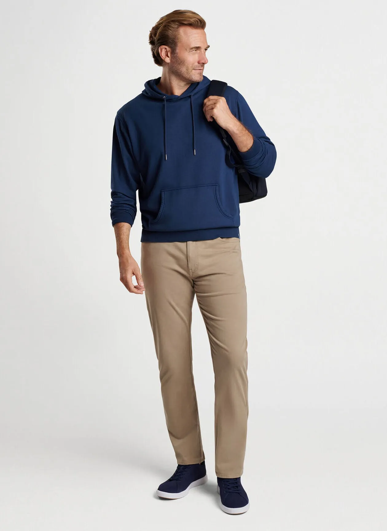 Peter Millar Lava Wash Hoodie Navy