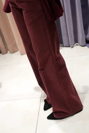 Phoebe Corduroy Pants - burgundy