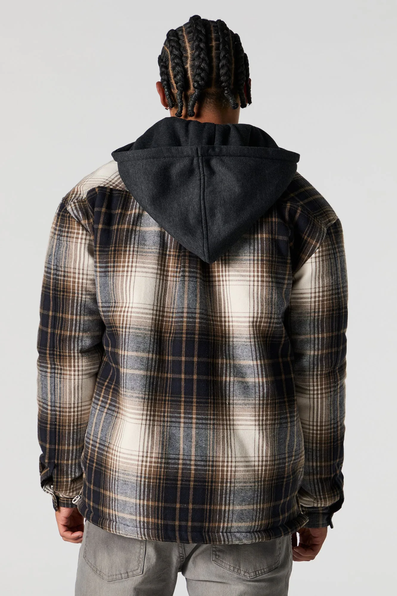 Plaid Hooded Shacket