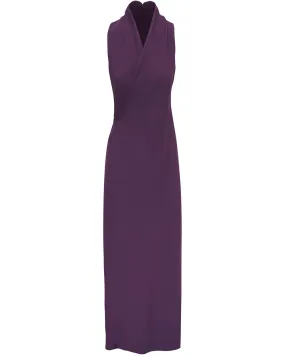 Plum Long Apres Wrap Dress