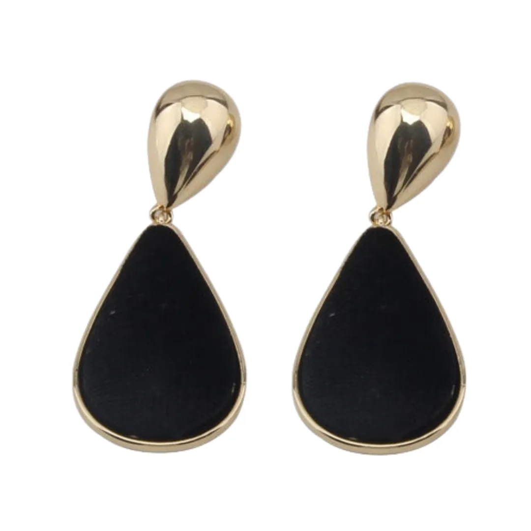 Pre Order:  Retro Velvet Water Droplet Exaggerated Earrings