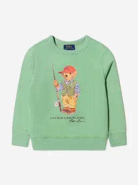 Ralph Lauren Boys Bear Sweatshirt in Green