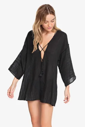 Robin Piccone Michelle Lace Up Tunic Cover Up