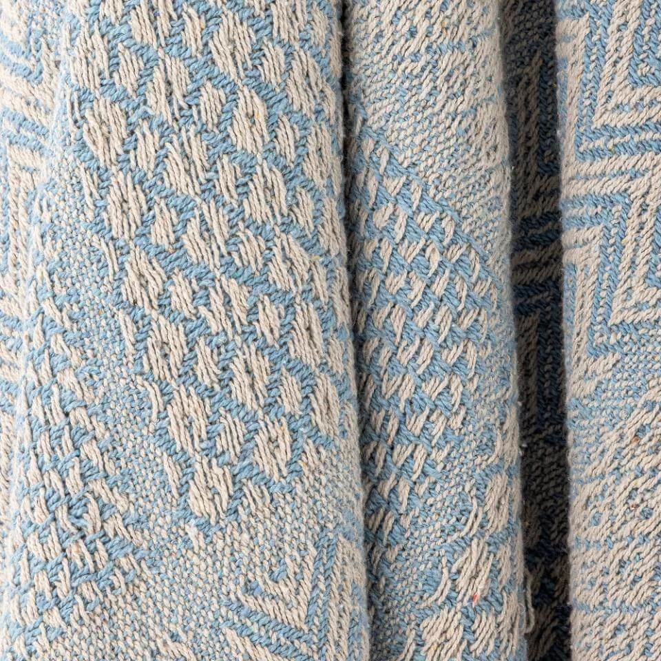 Rodion Throw - Blue - Recycled Cotton