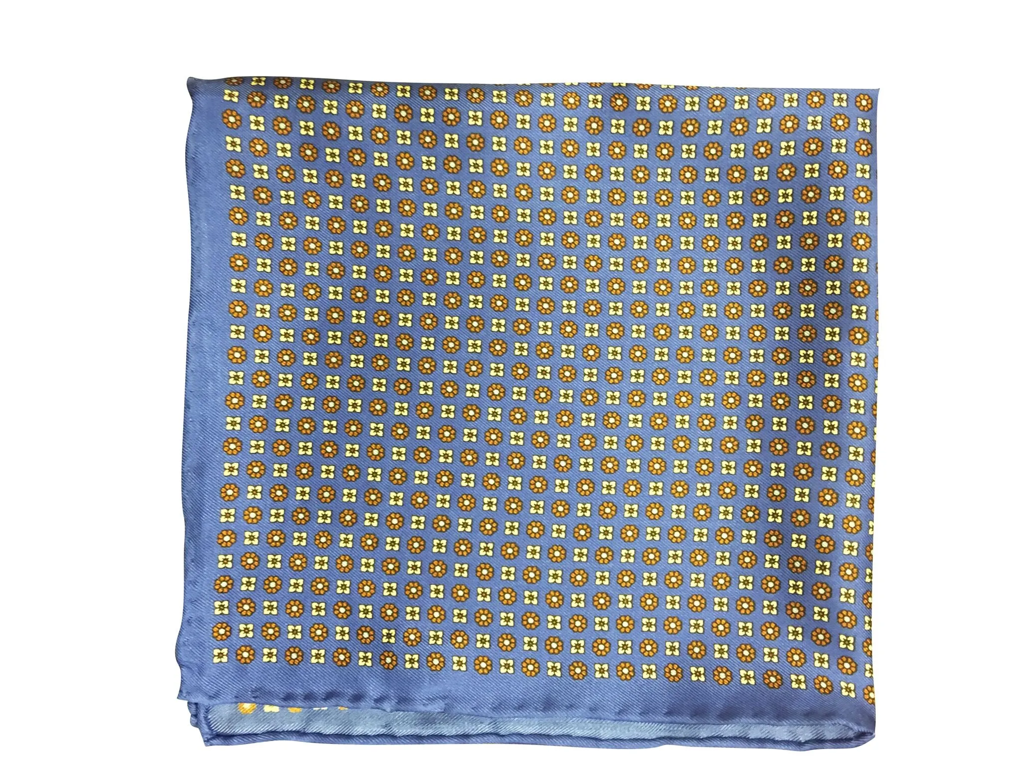 Silk Blue Polka Dot Pocket Square