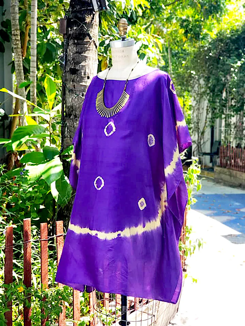 Silk Caftan Almost Famous Collection - Purple Rose of Cairo