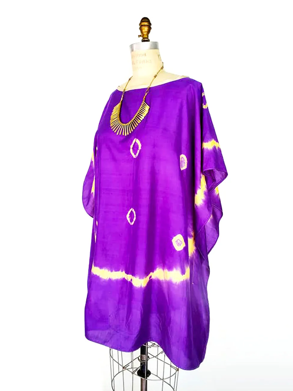 Silk Caftan Almost Famous Collection - Purple Rose of Cairo