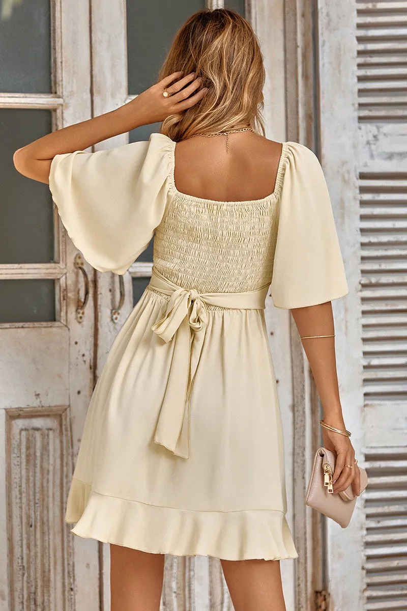 Silky Sweetheart Ruffle Dress