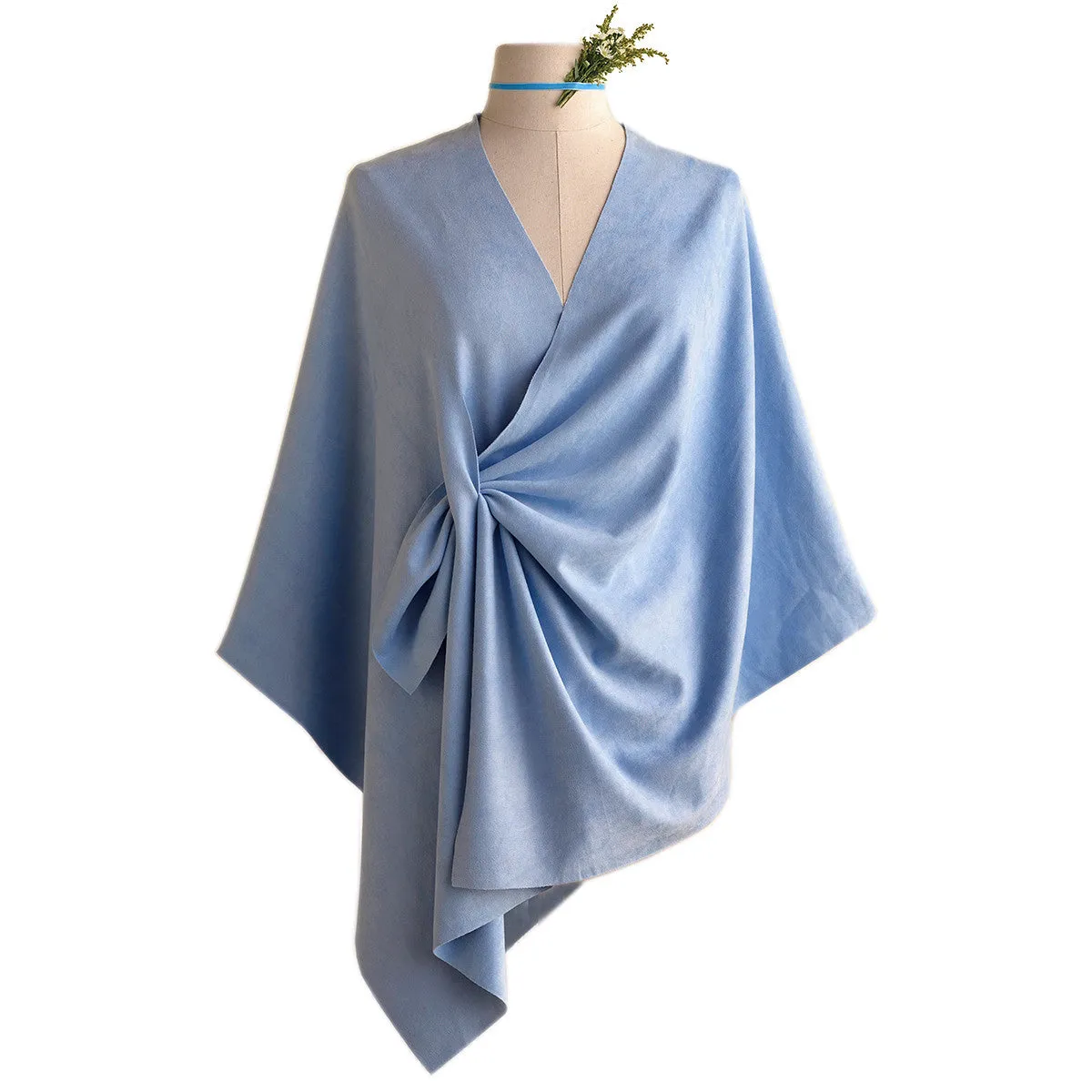 Sky Blue Microsuede Wrap