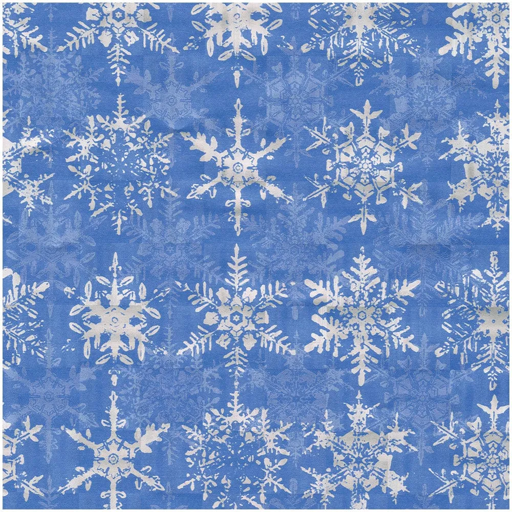 Snowfall Blue Wrapping Papper