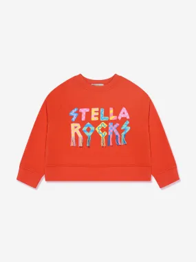 Stella McCartney Girls Logo Sweatshirt in Red