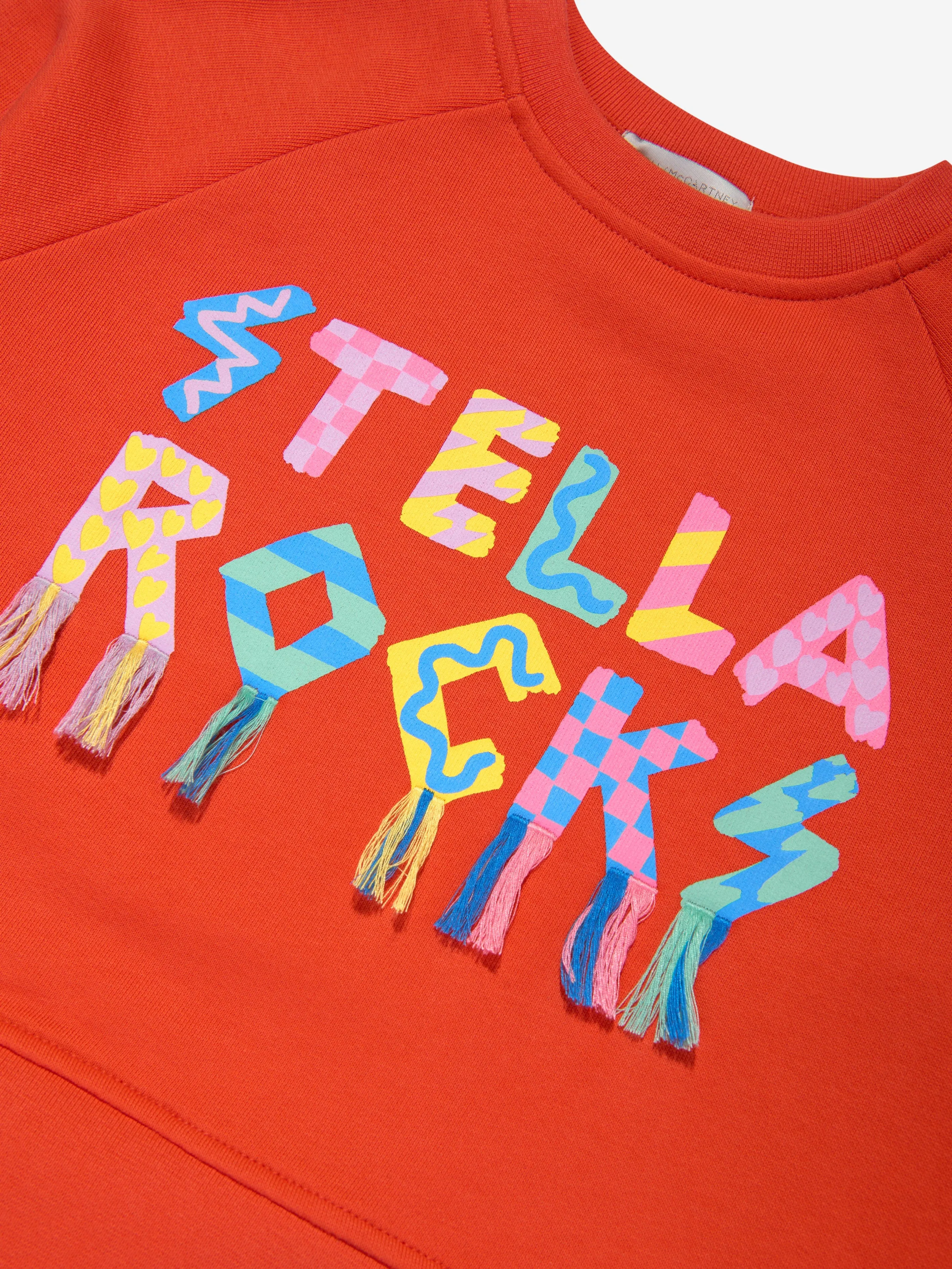 Stella McCartney Girls Logo Sweatshirt in Red