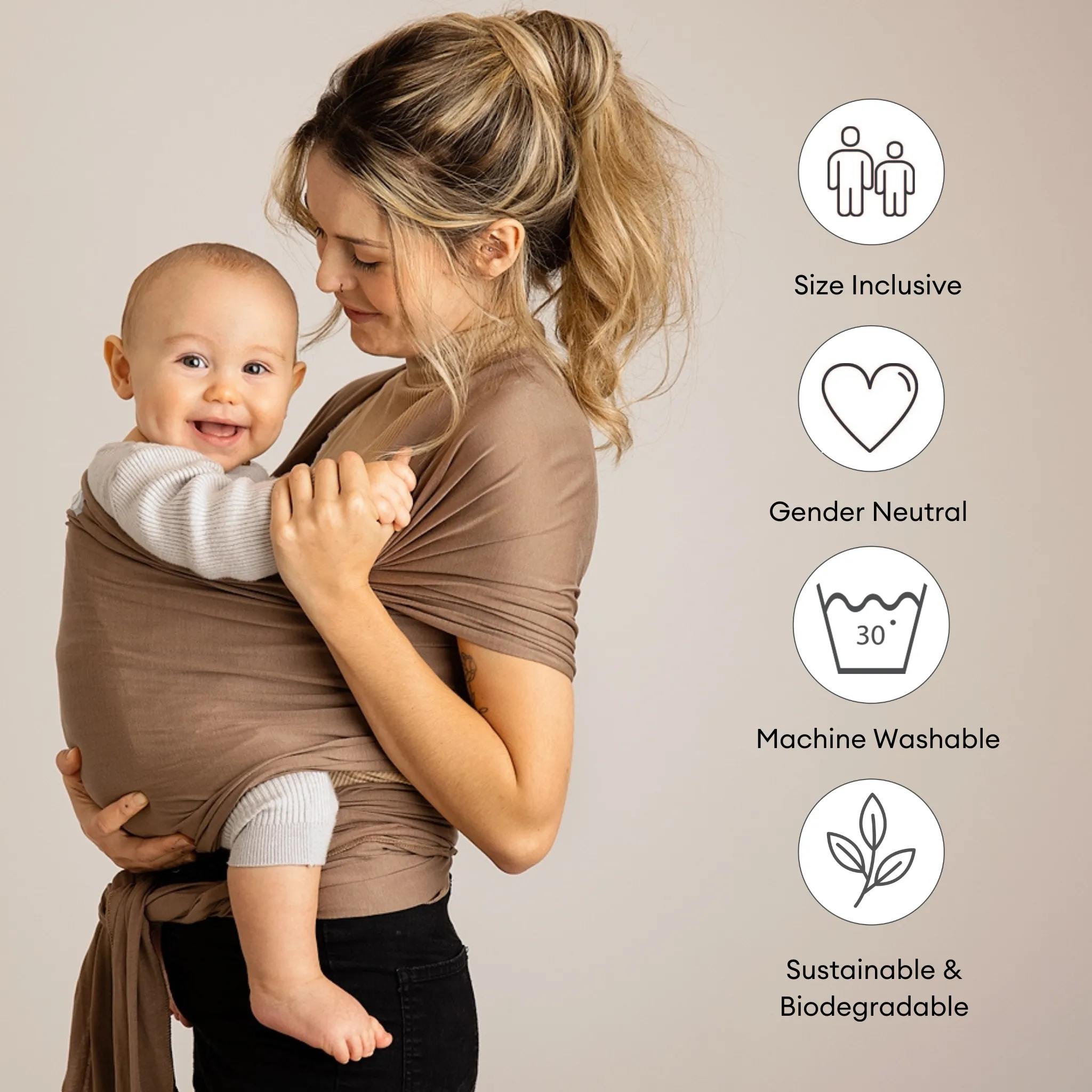 Stretchy Baby Wrap Pure Tencel™ | Nutmeg