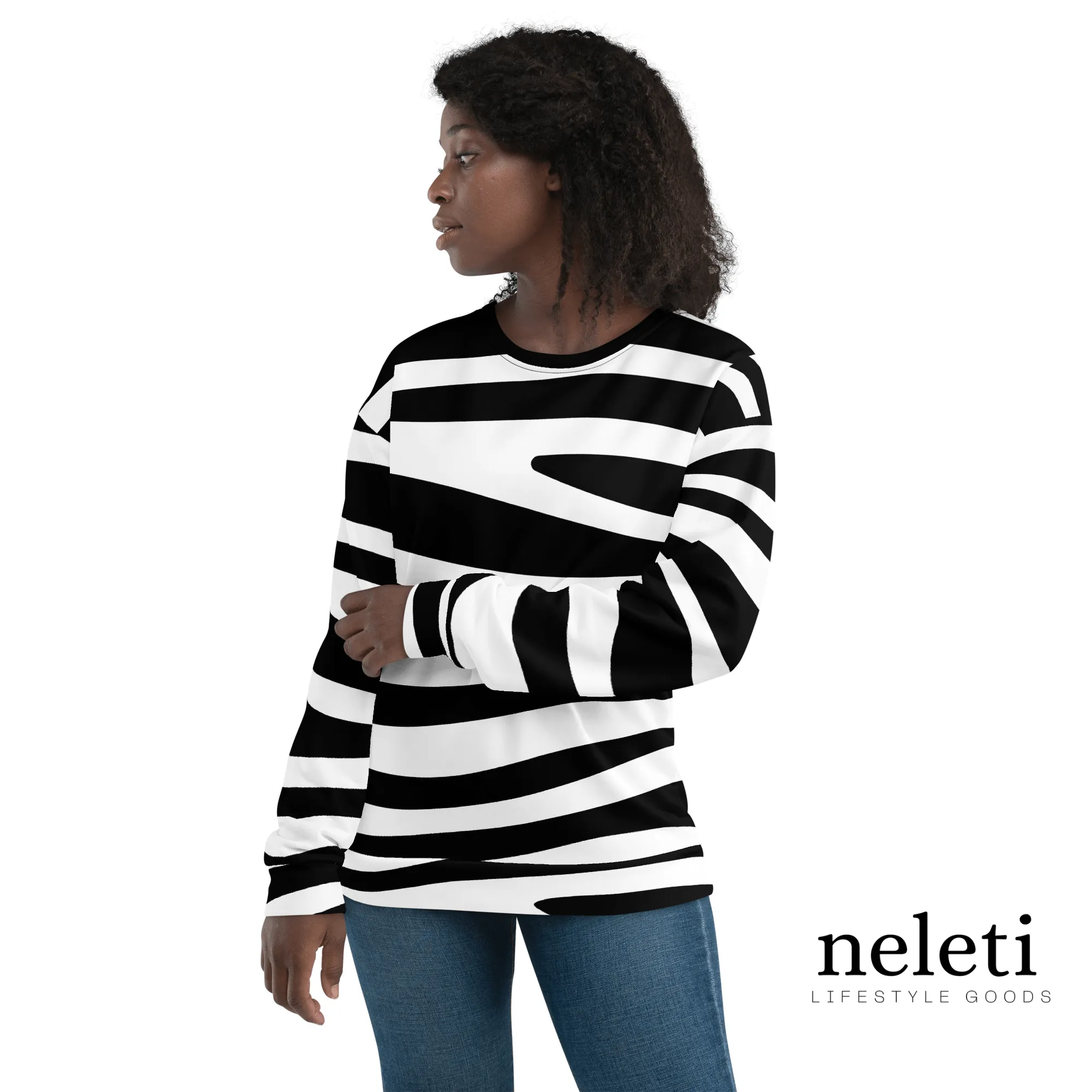 Striped Sweatshirt for Women - Elevate Your Style with Neleti.com