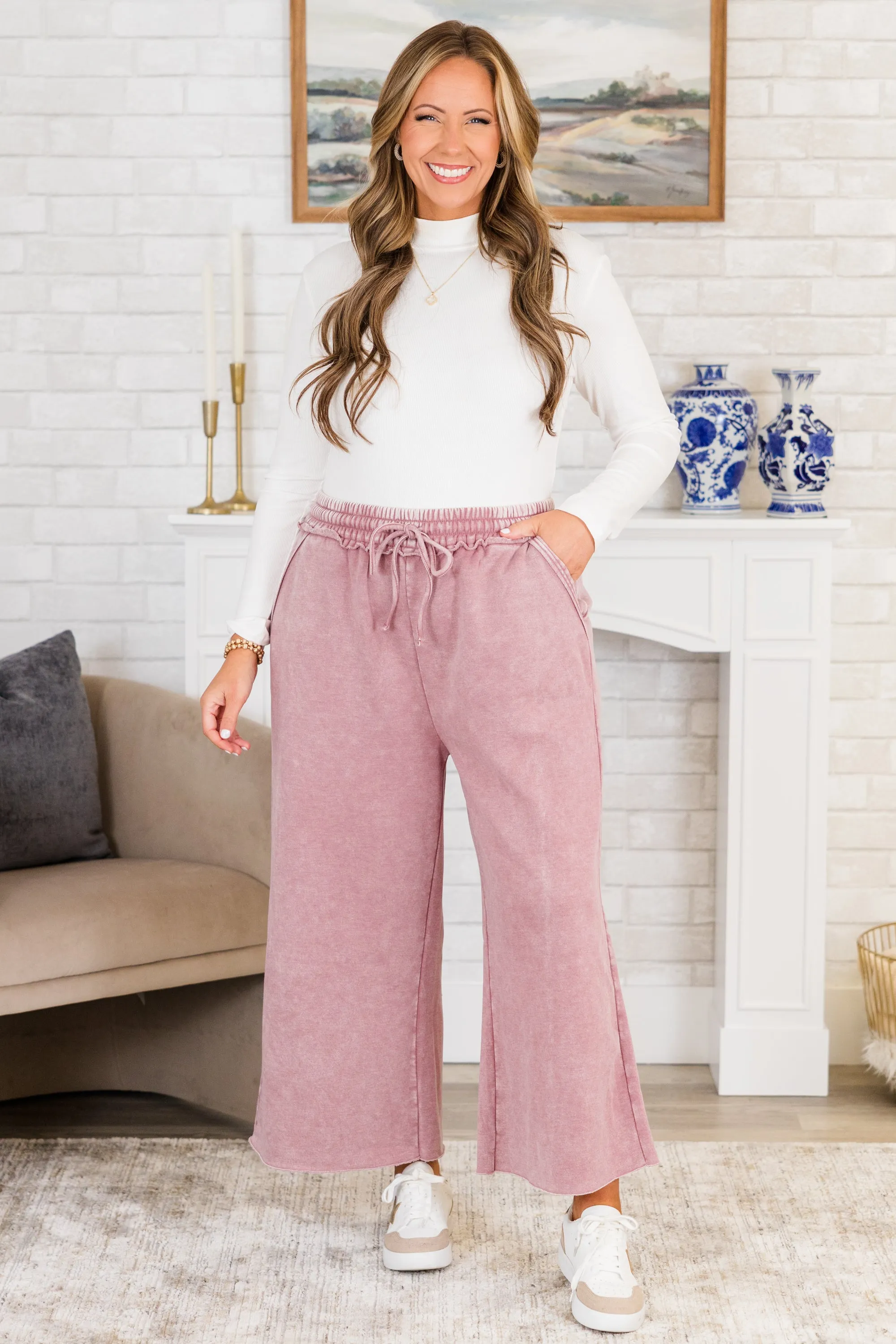 Sunday Scaries Sweatpants, Light Rose