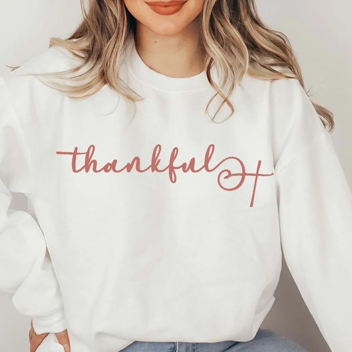 Thankful Cross Crew Sweatshirt