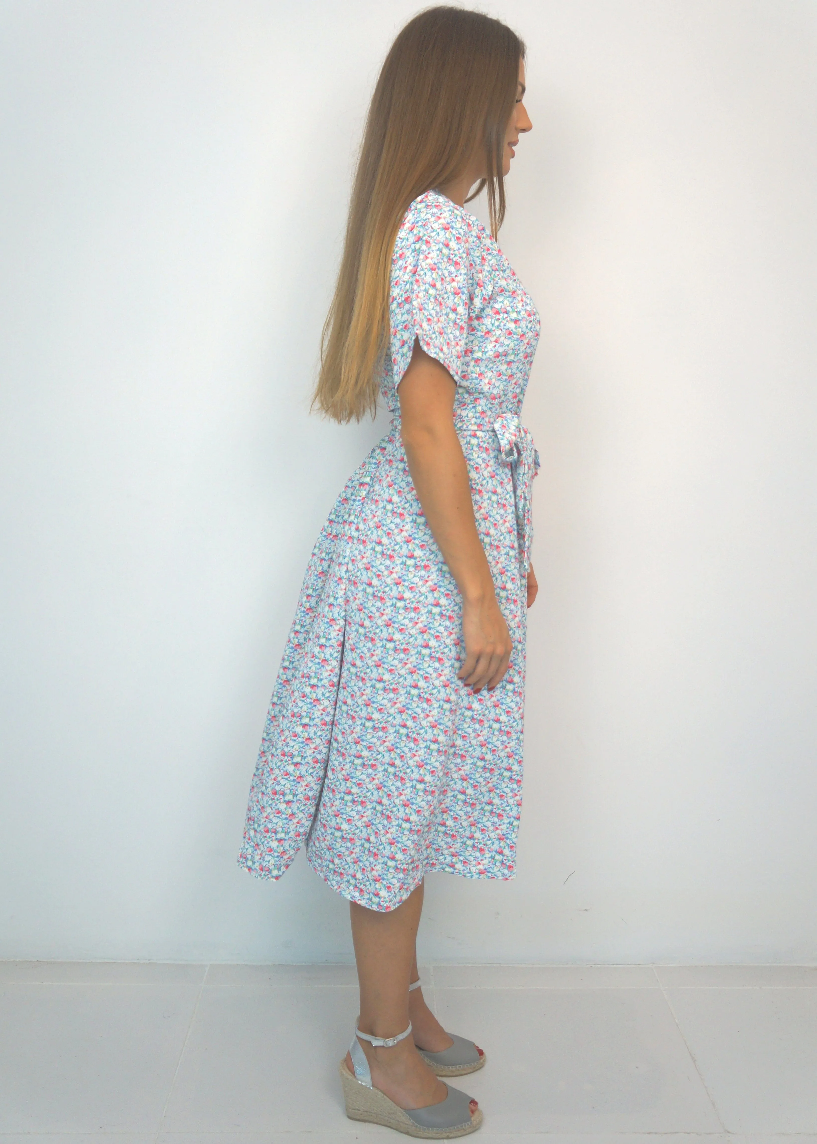 The Midi Wrap Dress - Summertime Tulips