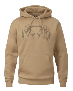 Tonal Ram Hoodie | Sandstone