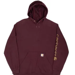 VINTAGE CARHARTT CLASSIC BURGUNDY HOODIE SWEATSHIRT XL