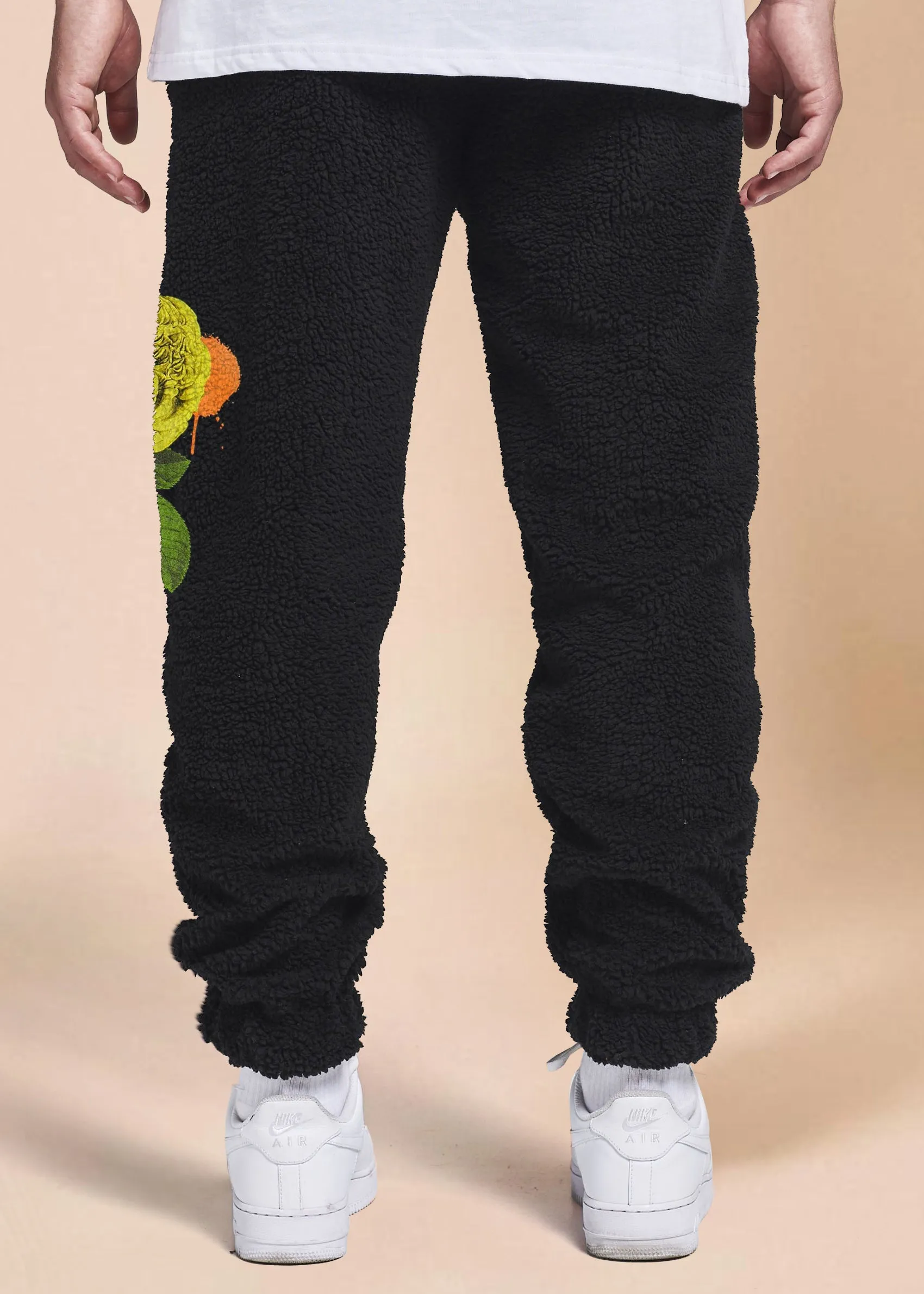 Vintage Hip Hop Fleece Belted Trousers