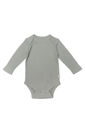 Waffle Long Sleeve Bodysuit - Morning Dew