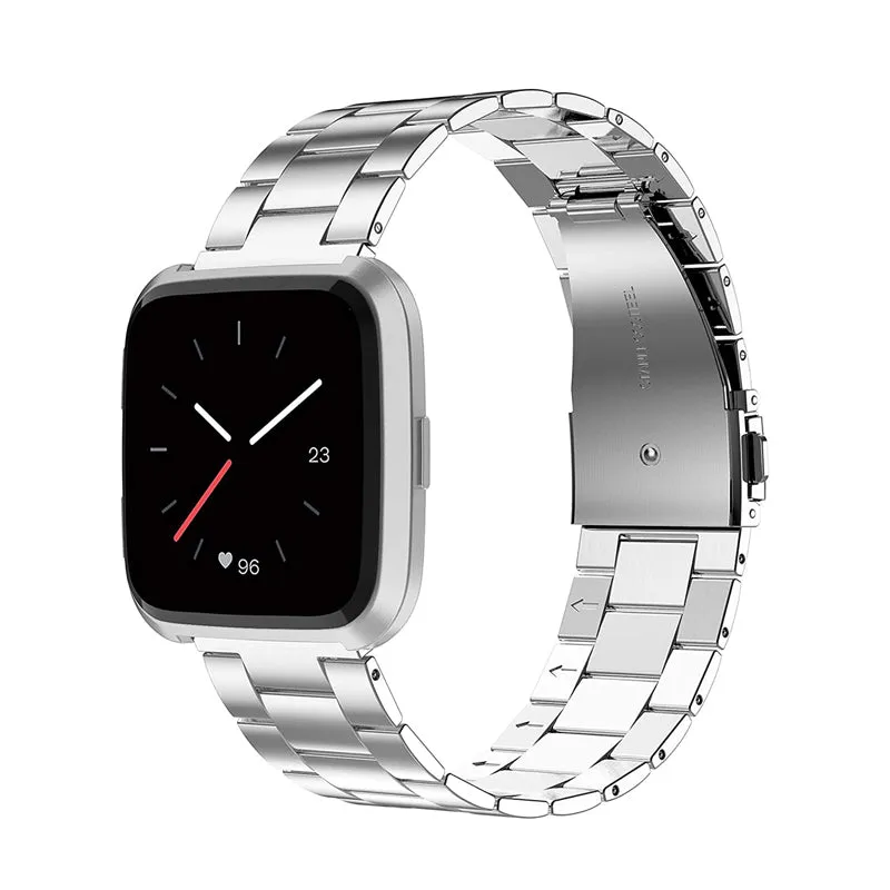 Wearlizer Stainless Steel Fitbit Versa/Versa 2 /Versa Lite/Versa SE Bands Women Men,Ultra-Thin Lightweight