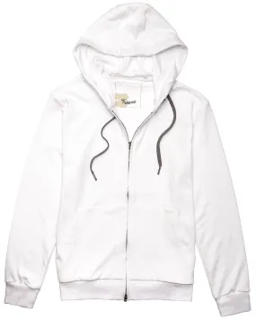 White Zip Hoodie