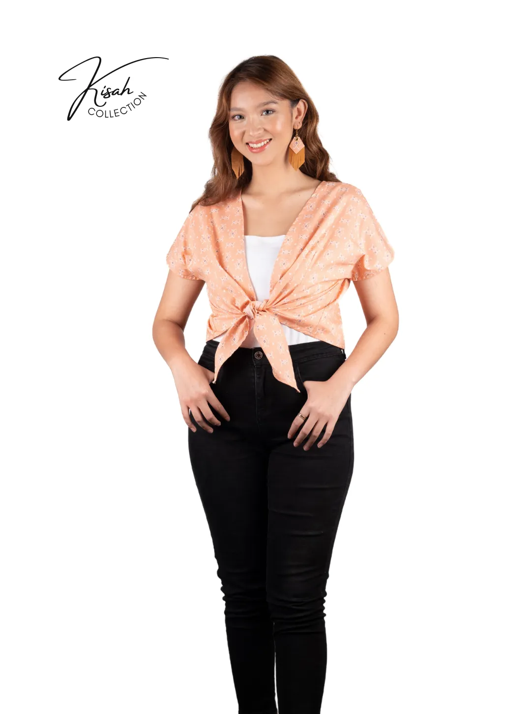 Women's Cropped Wrap - Sopuan Peach