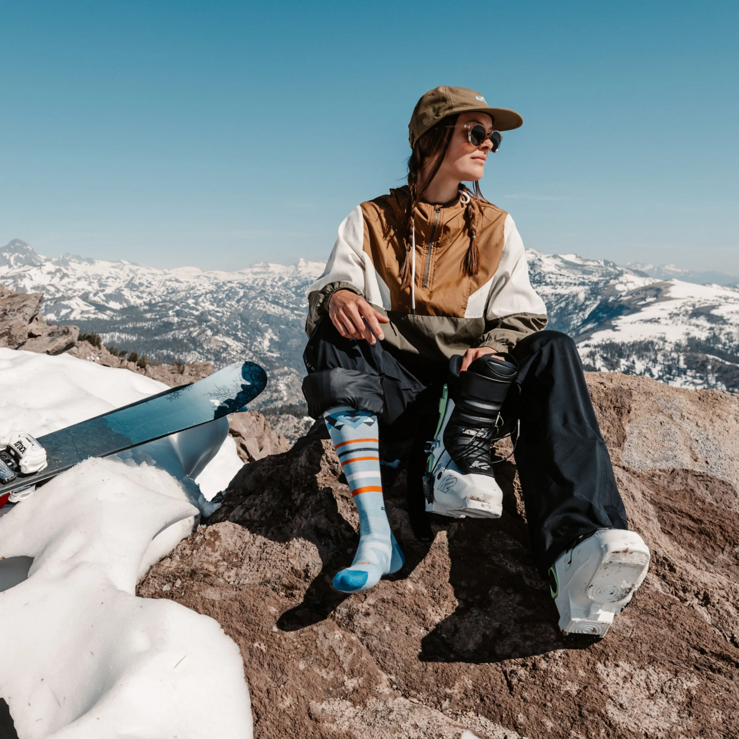 Women's Snowscape Over-the-Calf  Lightweight Ski & Snowboard Sock