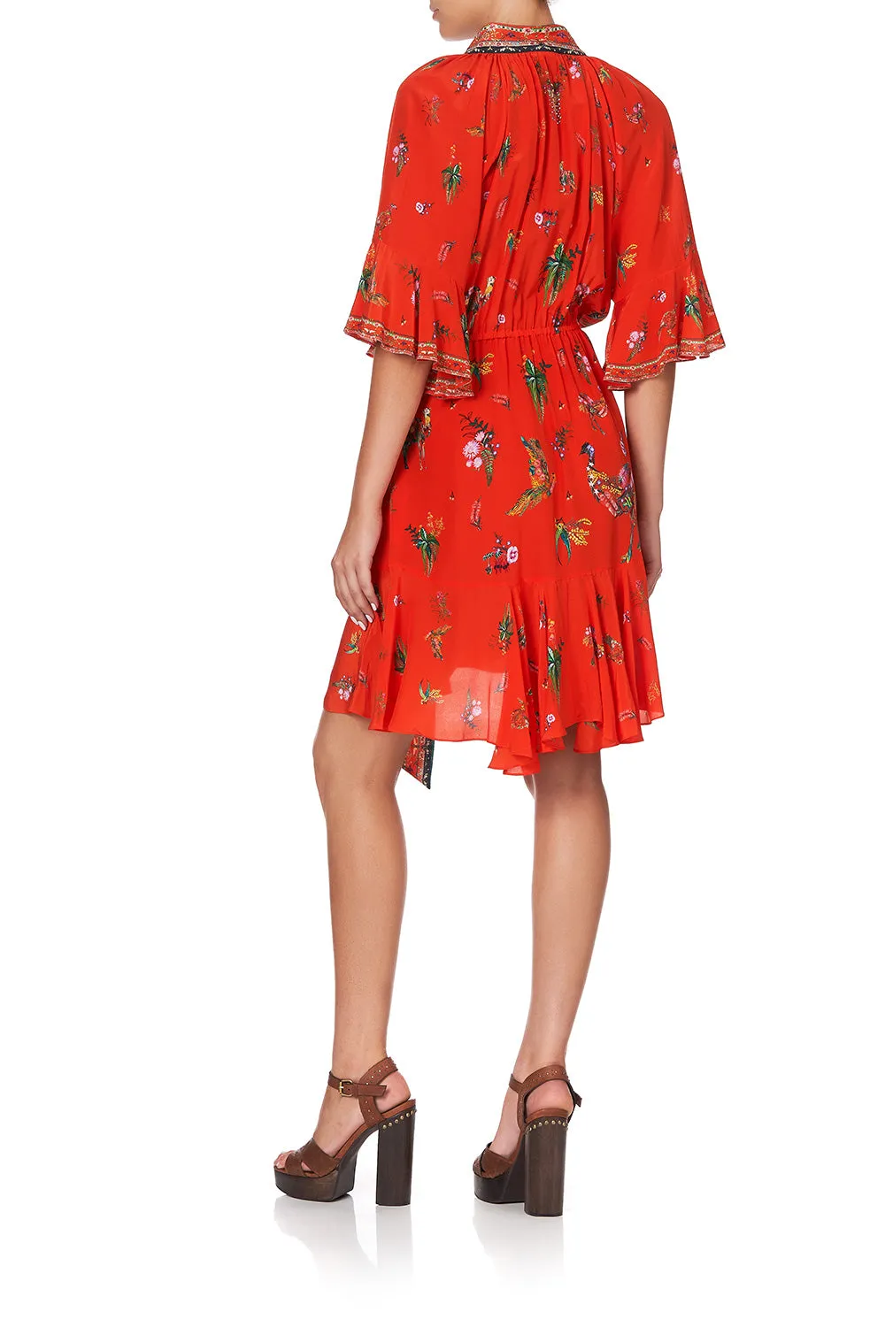 WRAP DRESS WITH RAGLAN SLEEVE CINEMA PARADISO