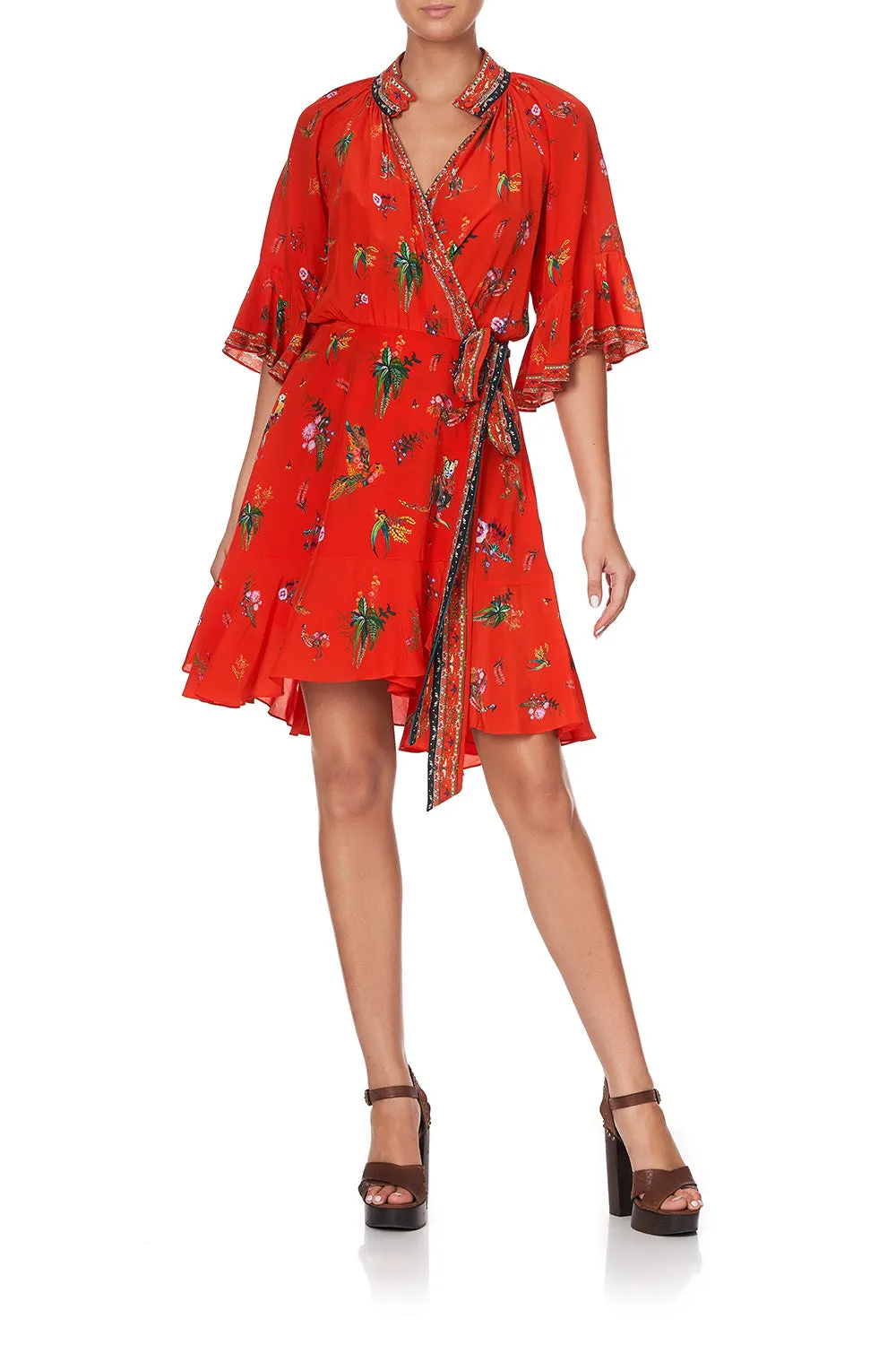 WRAP DRESS WITH RAGLAN SLEEVE CINEMA PARADISO