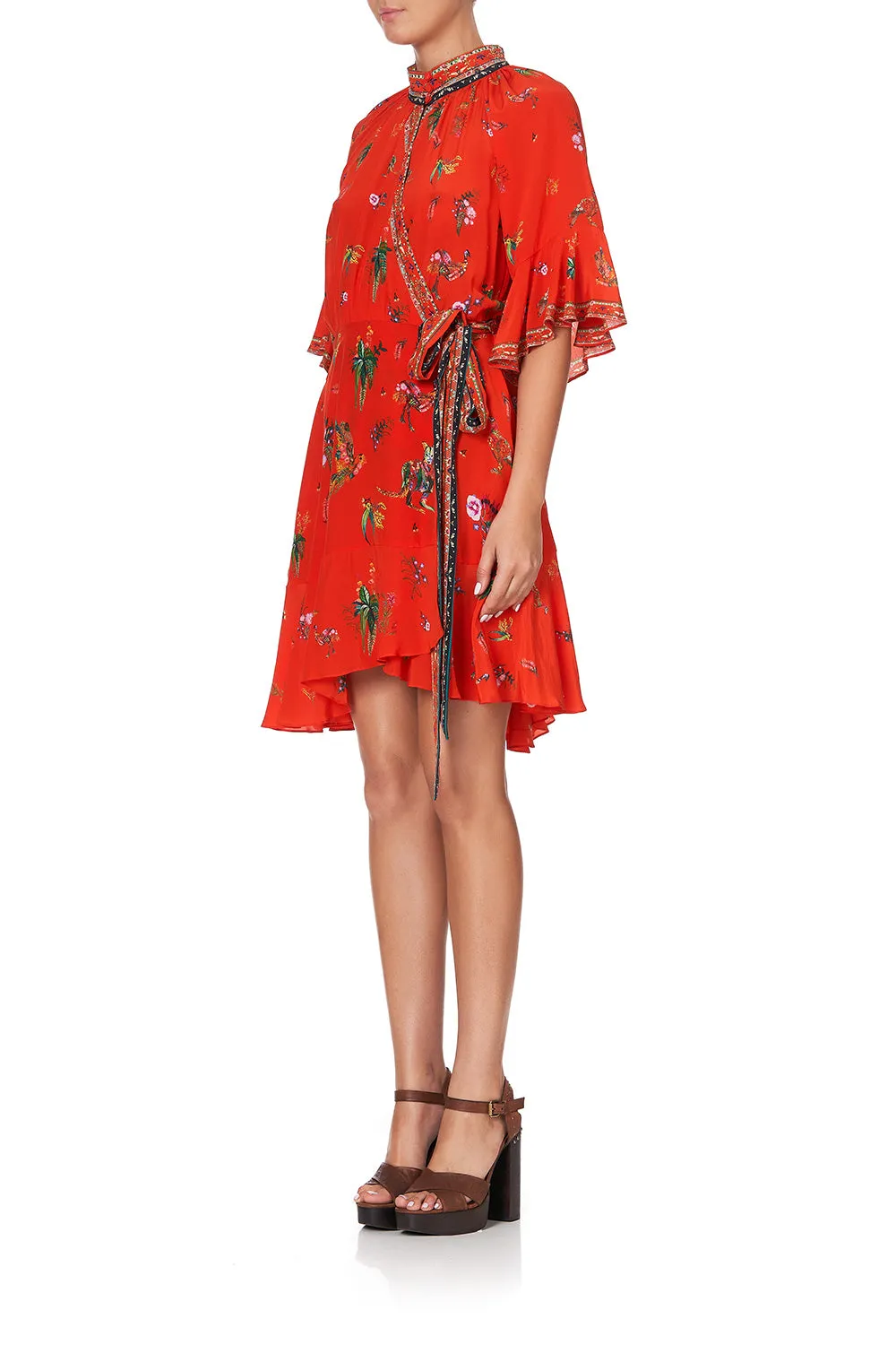 WRAP DRESS WITH RAGLAN SLEEVE CINEMA PARADISO