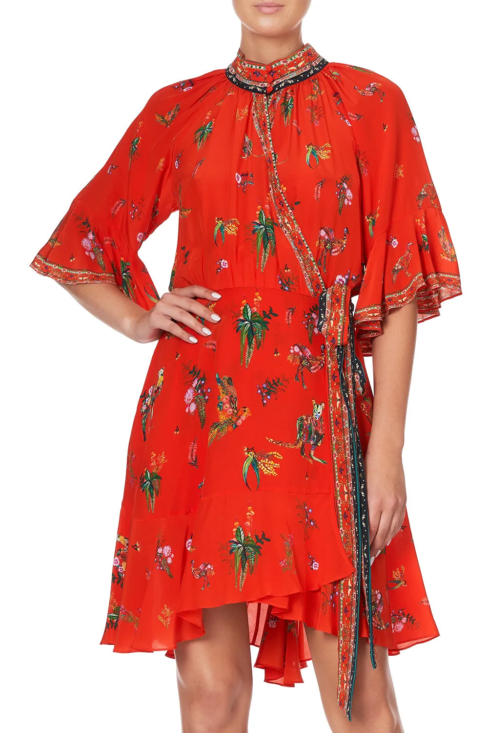 WRAP DRESS WITH RAGLAN SLEEVE CINEMA PARADISO