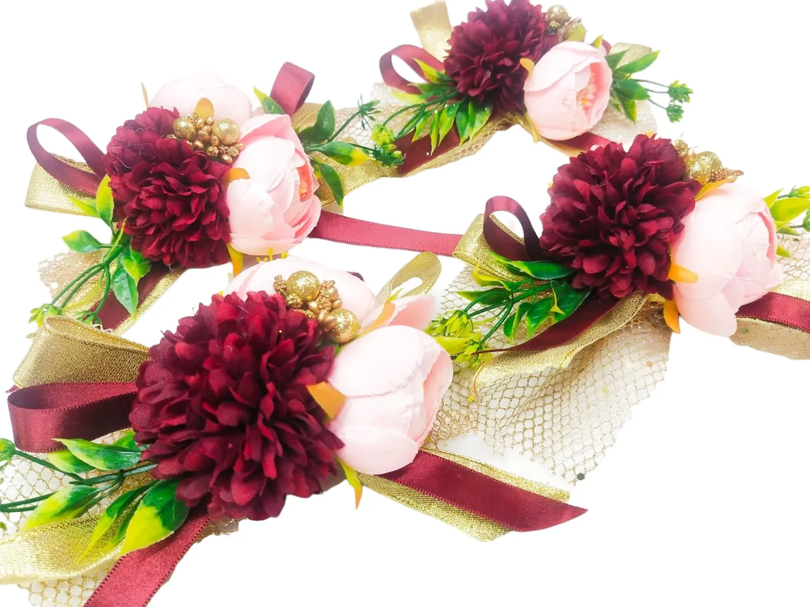 WS Wrap Shap Elegant Large Carnation and Peony Artificial Flower Bunch for Festive Decor, Wedding Trousseau and Gift Embellishment (3)